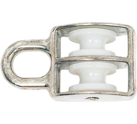 Блок для троса двойной оцинкованный с нейлоновым шкивом, 20 мм, 1 шт на ярлыке Zitar 112729