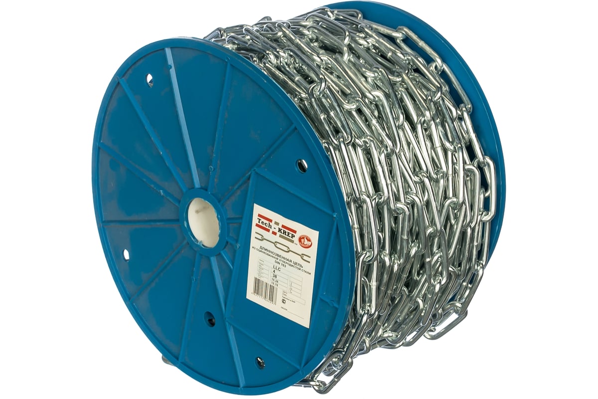 Длиннозвенная цепь DIN763 4мм Tech-Krep LLC 103332 - цена, отзывы ...