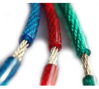 Металлополимерный цветной трос 2,5мм 10м синий Tech-Krep 136585