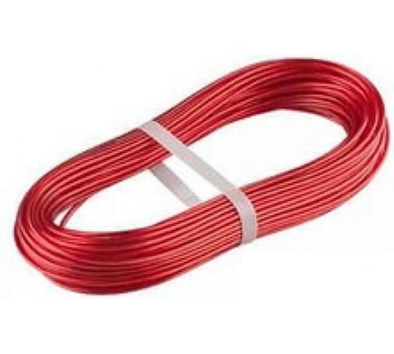 Металлополимерный цветной трос Tech-Krep 2мм 10м красный - накл. 136581 1