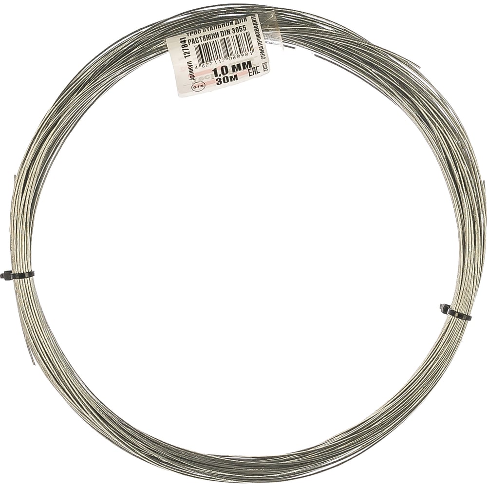 Стальной трос для растяжки DIN 3055, 1 мм, 30 м Tech-Krep 127841 ...