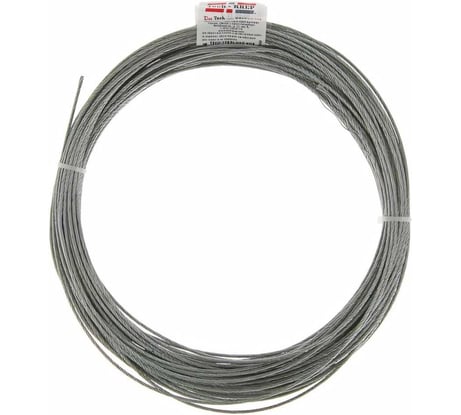 Стальной трос для растяжки DIN 3055, 2 мм, 30 м Tech-Krep 127844