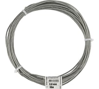 Трос стальной для растяжки DIN 3055 3,0 мм упак. 10м- накл. Zitar 127845