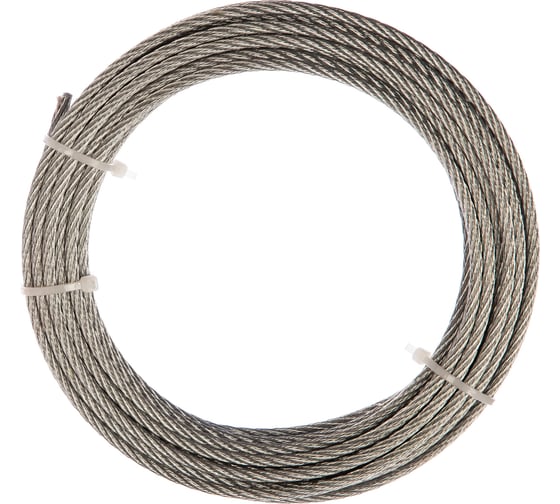 Стальной трос Стройбат DIN 3055 4 мм, 10 м 2519404-1 1