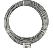 Трос стальной для растяжки DIN 3055 5,0 мм упак. 20м-накл. Zitar 127934