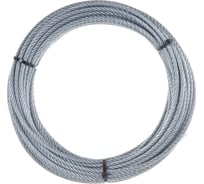 Стальной трос для растяжки DIN 3055 5,0 мм упак. 20м-накл. Tech-Krep 127934