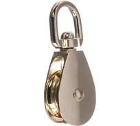 Одинарный блок для троса ПАРТНЕР оцинкованный, металлический шкив 30мм трос 8мм 4690250050625