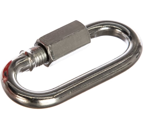 Карабин ЗУБР винтовой с муфтой, 8мм, 1 шт, оцинкованный, 304536-08