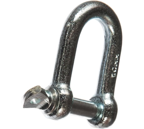 Такелажная скоба ЗУБР, 10мм, 1 шт, тип прямой, оцинкованная, 304516-10