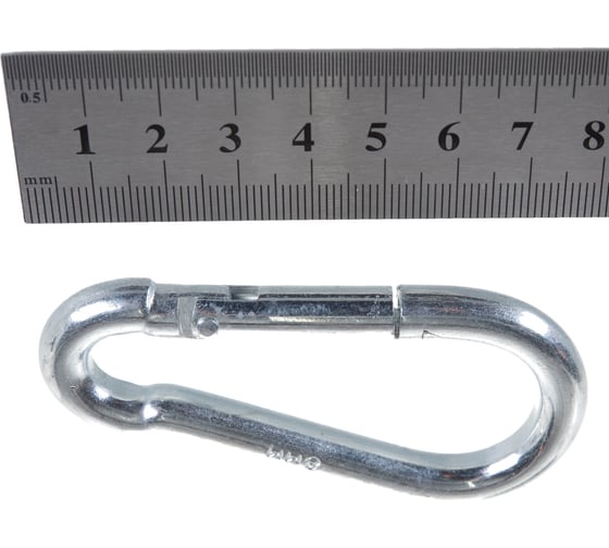 Карабин ЗУБР DIN 5299С, 8мм, 1 шт, оцинкованный, 304546-08