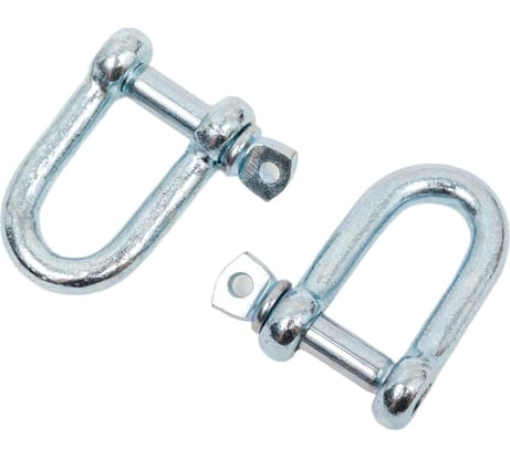 Такелажная скоба ЗУБР, 5мм, 2 шт, тип прямой, оцинкованная, 304516-05