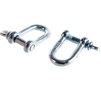 Такелажная скоба ЗУБР 6мм, 2 шт, тип прямой, оцинкованная 304516-06