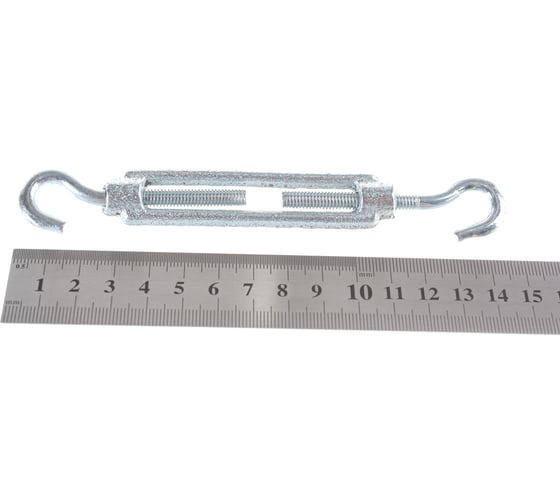 Талреп STAYER DIN 1480, крюк-крюк, М6, 15 шт, оцинкованный, 30525-06