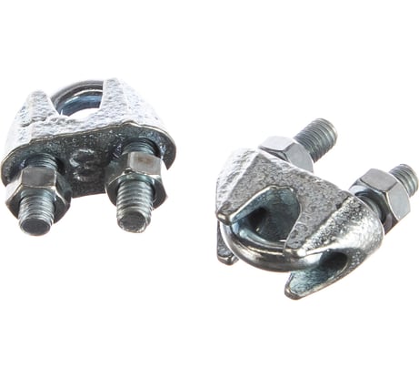 Зажим троса ЗУБР DIN 741, 8мм, 2 шт, оцинкованный, Профессионал 304416-08