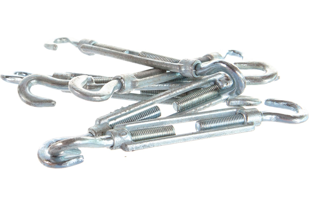 Талреп STAYER DIN 1480, крюк-крюк, М10, 6 шт, оцинкованный, 30525-10 ...