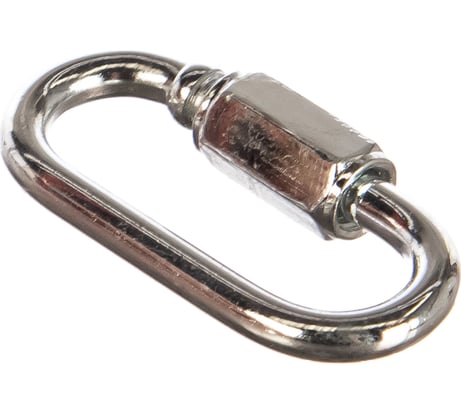 Карабин ЗУБР винтовой с муфтой, 3мм, 1 шт, оцинкованный, 304536-03