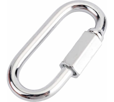 Карабин ЗУБР винтовой с муфтой, 5мм, 1 шт, оцинкованный, 304536-05