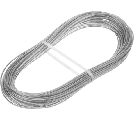 Металлополимерный трос СИБРТЕХ прозрачный ПР-2,0, 47625