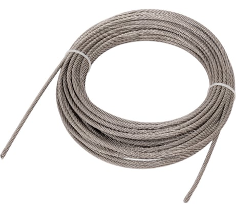 Трос нержавеющий REXANT d=4мм (моток 20м) 09-5504