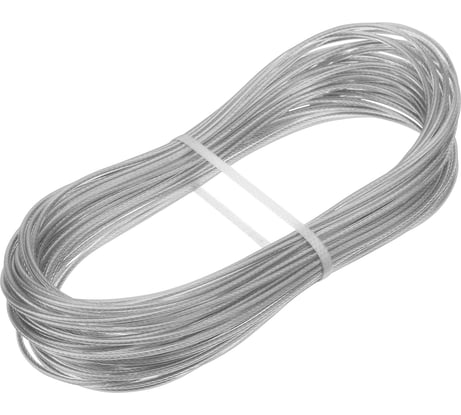 Металлополимерный трос СИБРТЕХ прозрачный ПР-2,5 47627