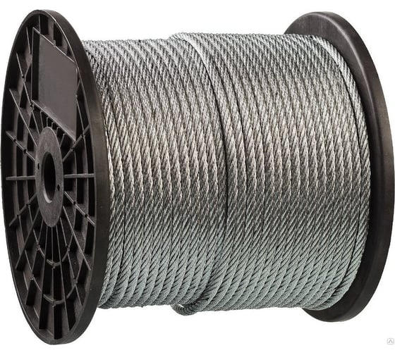 Трос ср.жестк. в оплетке PVC ГОСКРЕП DIN 814593 А4 1,25/2мм 250 м бухта 10-0028060 1