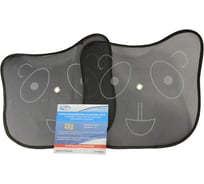 Боковая шторка на присосках AUTOVIRAZH черная ПАНДА 4438, 2 шт. AV-014111