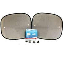 Боковая шторка на присосках AUTOVIRAZH черная стандарт 44х38, 2 шт. AV-014113