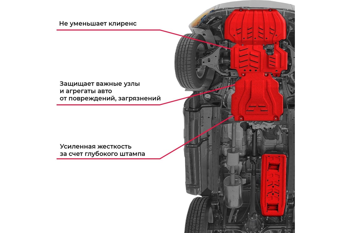 Защита картера двигателя, КПП MOTODOR для Honda Fit / Jazz