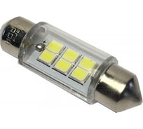 Светодиод Nord-Yada 24 В, T11x36-S8.5 (6 SMD) C5W, белый, 0.55 Вт, 36 Лм, 2 шт. в 1 уп. 900461