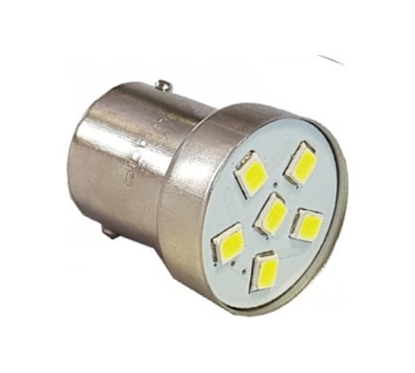 Светодиод Nord-Yada 24 В, G18.5 (6SMD) BA15s белый 0.72W 21.6 Лм, 2 шт. в 1 уп. 901884