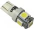 Светодиод Nord-Yada 24 В, T10 5SMD (size 5050) W5W base W2.1*9.5D белый 2 шт. в 1 уп. 907088 1