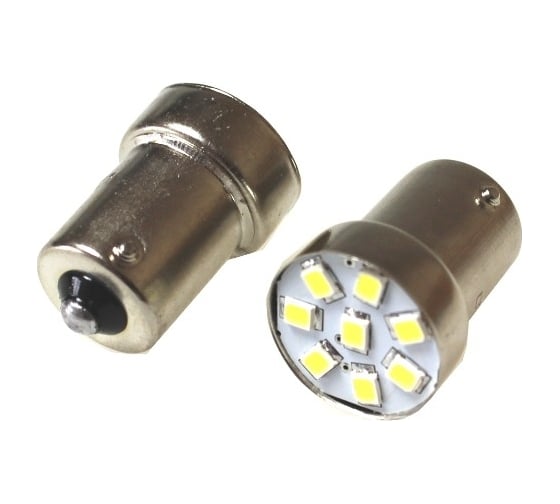 Светодиод Nord-Yada 24 В, G18.5 8 SMD(size 2835)R10W BA15s красный 1.15W 4.1 Лм, 2 шт. в 1 уп. 904816 1