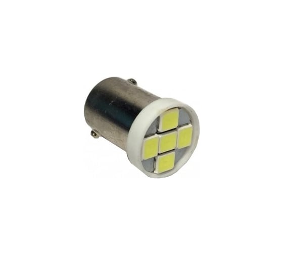 Светодиод Nord-Yada 24 В, T8-03 (5SMD size 3528) T4W (BA9s) 0.6W 28.30 Лм, белый 2 шт. в 1 уп. 902868 1