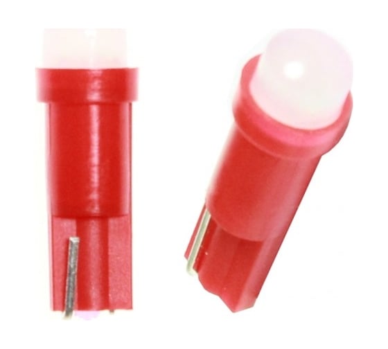 Светодиод Nord-Yada 24 В, T5-01 (1LED) COB W1.2W Base:W2.0-4.6d красный 2 шт. в 1 уп. 907086