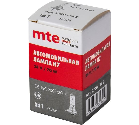 Лампа MTE h7 24v 70w px26d 27201142