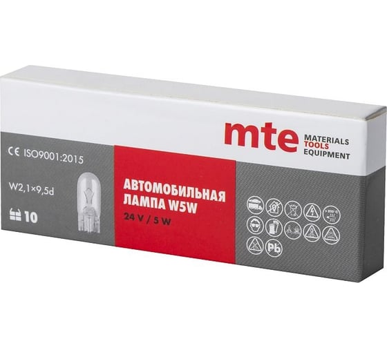 Лампа MTE w5w 24v 5w w2.1x9.5d 27201622