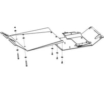 Защита для кпп и рк sheriff nissan patrol 1997-2000 2,8td гибка сталь 2.5 мм 0473