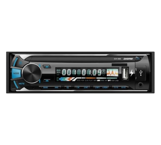 Автомагнитола DIGMA DCR-380B 1DIN, 4x45 Вт 480590 1