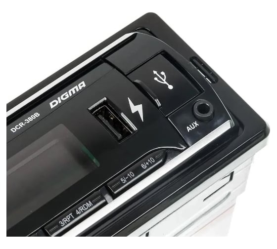 Автомагнитола DIGMA DCR-380B 1DIN, 4x45 Вт 480590