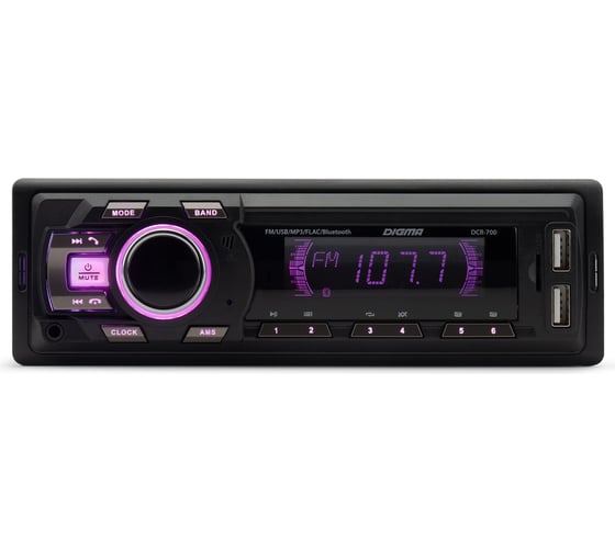 Автомагнитола DIGMA DCR-700 1DIN, 4x50 Вт 1691773