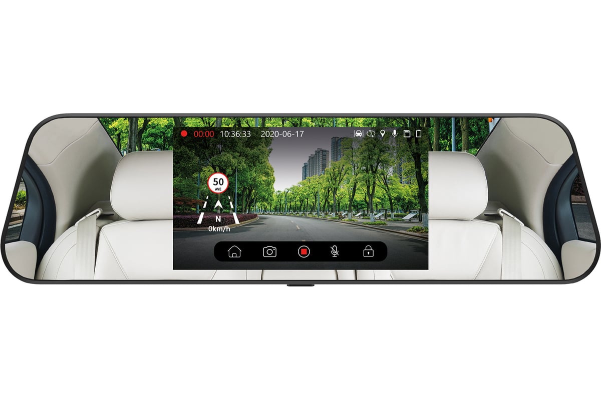 Видеорегистратор DIGMA MS8336N FreeDrive 505 Mirror Dual черный, 2Mpix,  1080x1920, 1080p, 150 гр., GPS 1495539