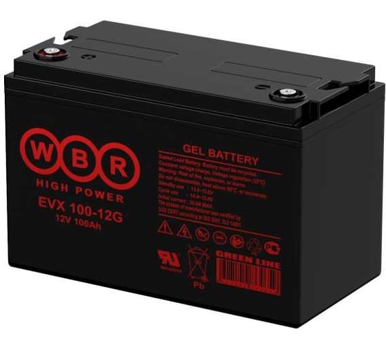 Аккумулятор тяговый WBR EVX100-12G 12В, 100 Ач УТ-00001334