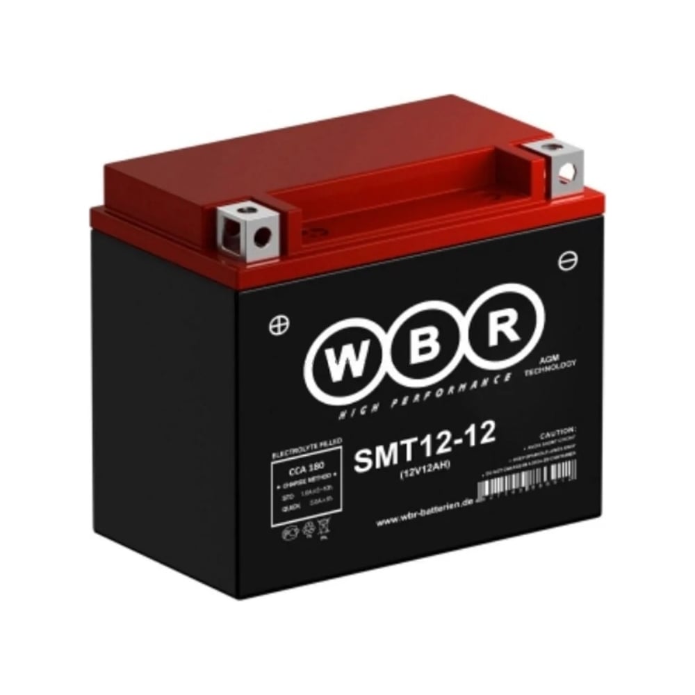 Мото аккумулятор WBR SMT12-12 12В, 12 Ач УТ-00001162 - выгодная цена ...