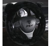 Оплетка на руль из искусственного меха PSV MISHKA Extra Черный M 136100