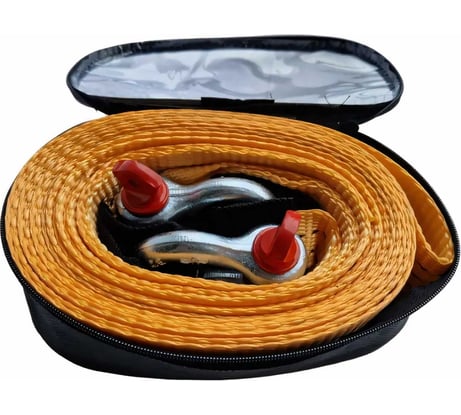 Буксировочный трос Avto Vins 12 т, 5 м с шаклами скоба - скоба, для авто до 5 тонн 7033197