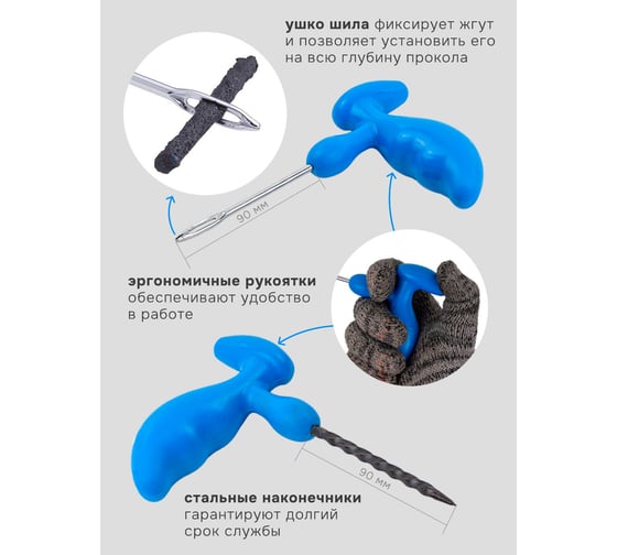 Набор инструмента для ремонта покрышек колес Forsage F-STK-24(56986)