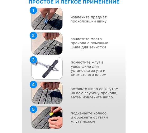 Набор инструмента для ремонта покрышек колес Forsage F-STK-24(56986)