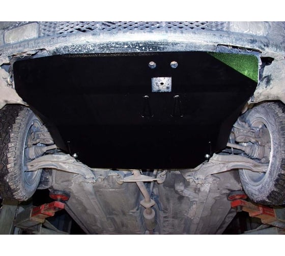 Защита картера и КПП SHERIFF для SUZUKI Aerio 2wd 2001-2006 1.3/ 1.6/ 1.4D/ SUZUKI Liana передний привод 2001-2007 1.3/ 1.6/ 1.4D, гнутая, сталь 2.0 мм, с крепежом 05 0572