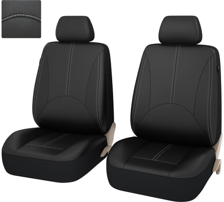 Чехлы PSV Imperial Next 2 FRONT Черный Отстрочка черная экокожа жаккард JP 11 18 135984