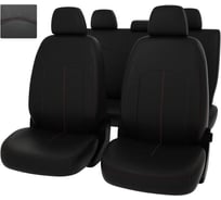 Чехлы PSV VW Golf V VI Jetta V 2003 2012 г черный отстрочка красная экокожа Оригинал 136297